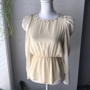 Vintage styled cream top